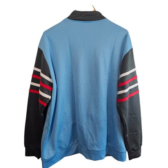 Vintage Lacoste Y2K Jacket Mens 3X Blue Striped Full Zip Retro Streetwear Skater - Picture 2 of 9